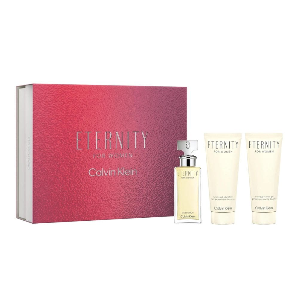 Conjunto de perfumes Calvin Klein Eternity para mulheres 100 ml, 3 unidades
