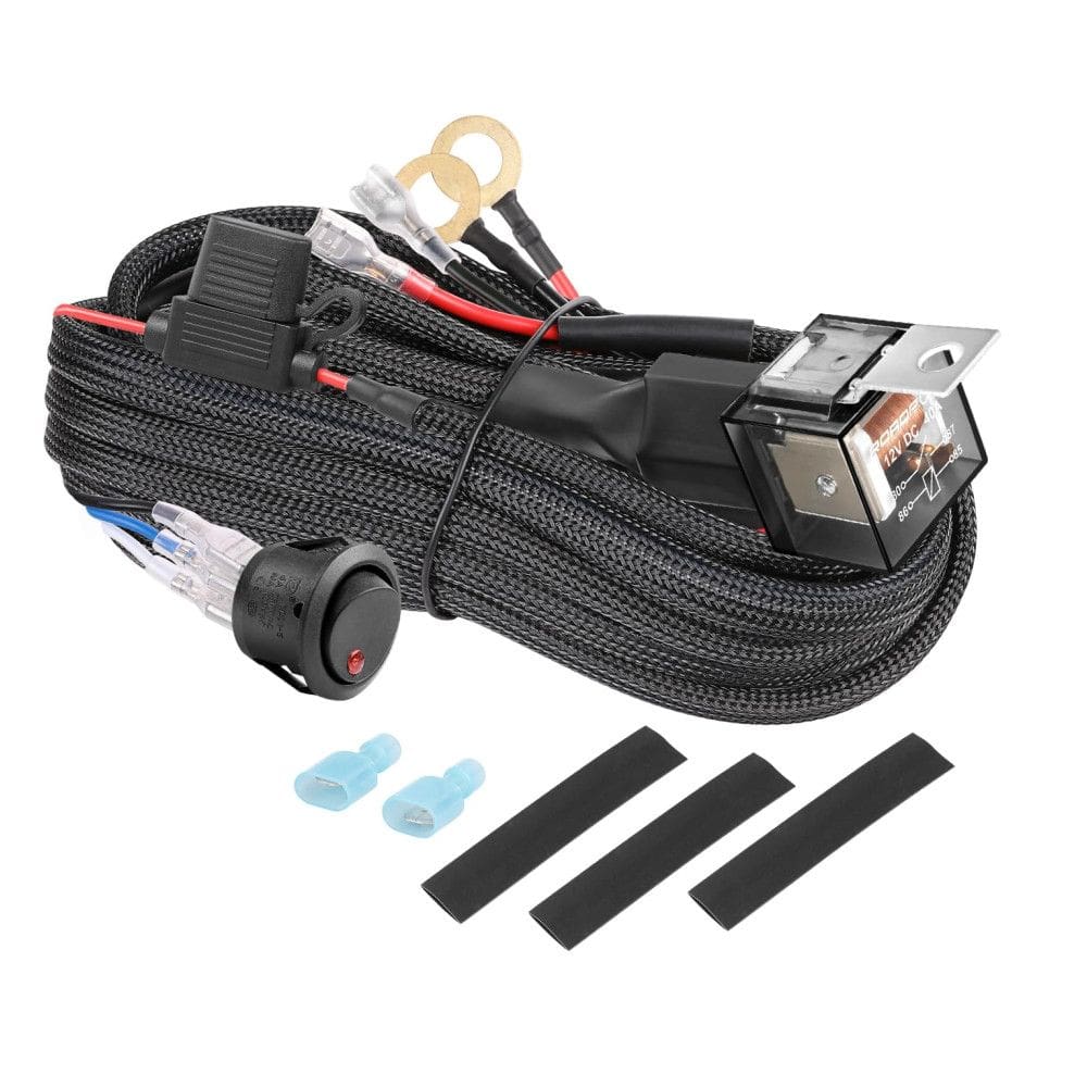 Farol de Milha LED Off Road Fios de Cobre PVC AWM 200W 12V 30A à Prova Dágua, AUTO POWER PLUS, Preto