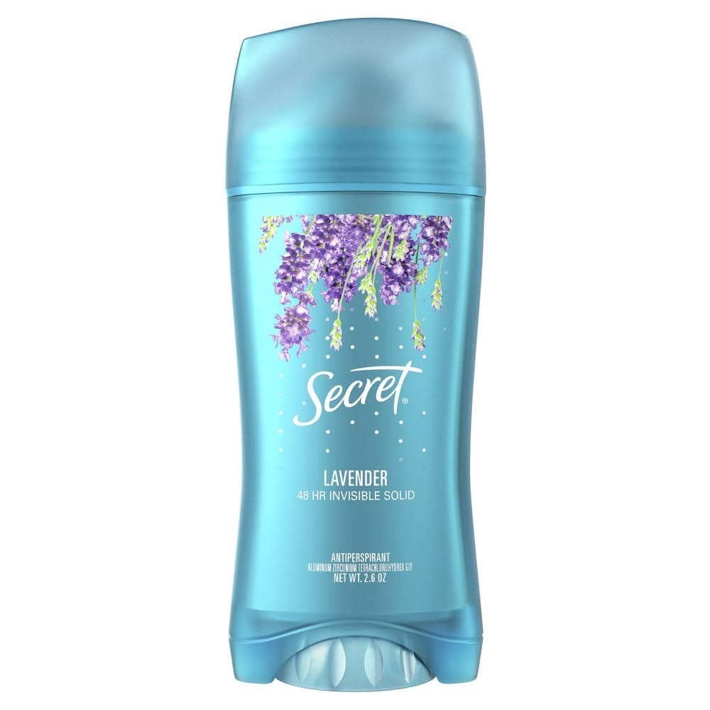 Desodorante Secret Invisible Solid Luxe Lavender 76 ml (pacote com 2)