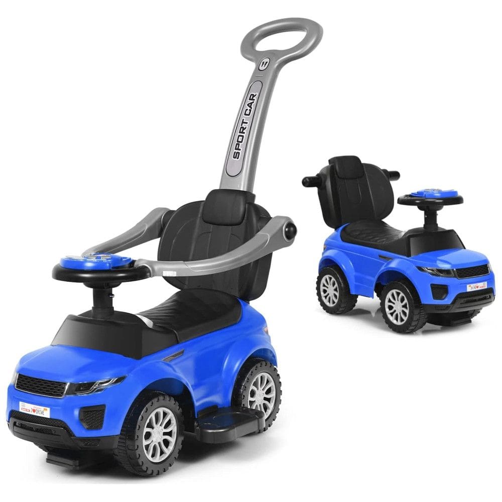 Carrinho de Passeio Infantil com Alça de Proteção Removível e Luzes Sonoras para Crianças de 1 a 3 Anos, HONEY JOY, Azul