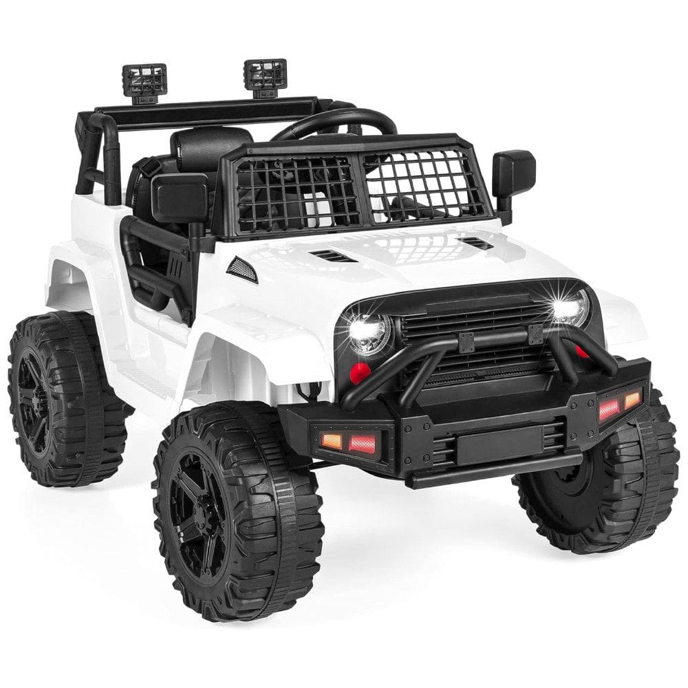 Best Choice Carrinho, Carro Elétrico, 1 lugar, 12V, c, controle remoto, USB MP3, 4 km, h, 2 a 6 anos, Branco