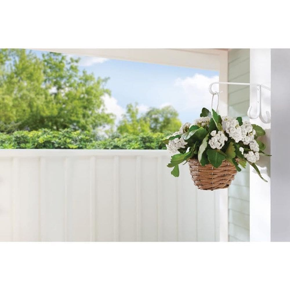 Gancho para Plantas LIVING ACCENTS en Acero Blanco de 15 cm para Exterior