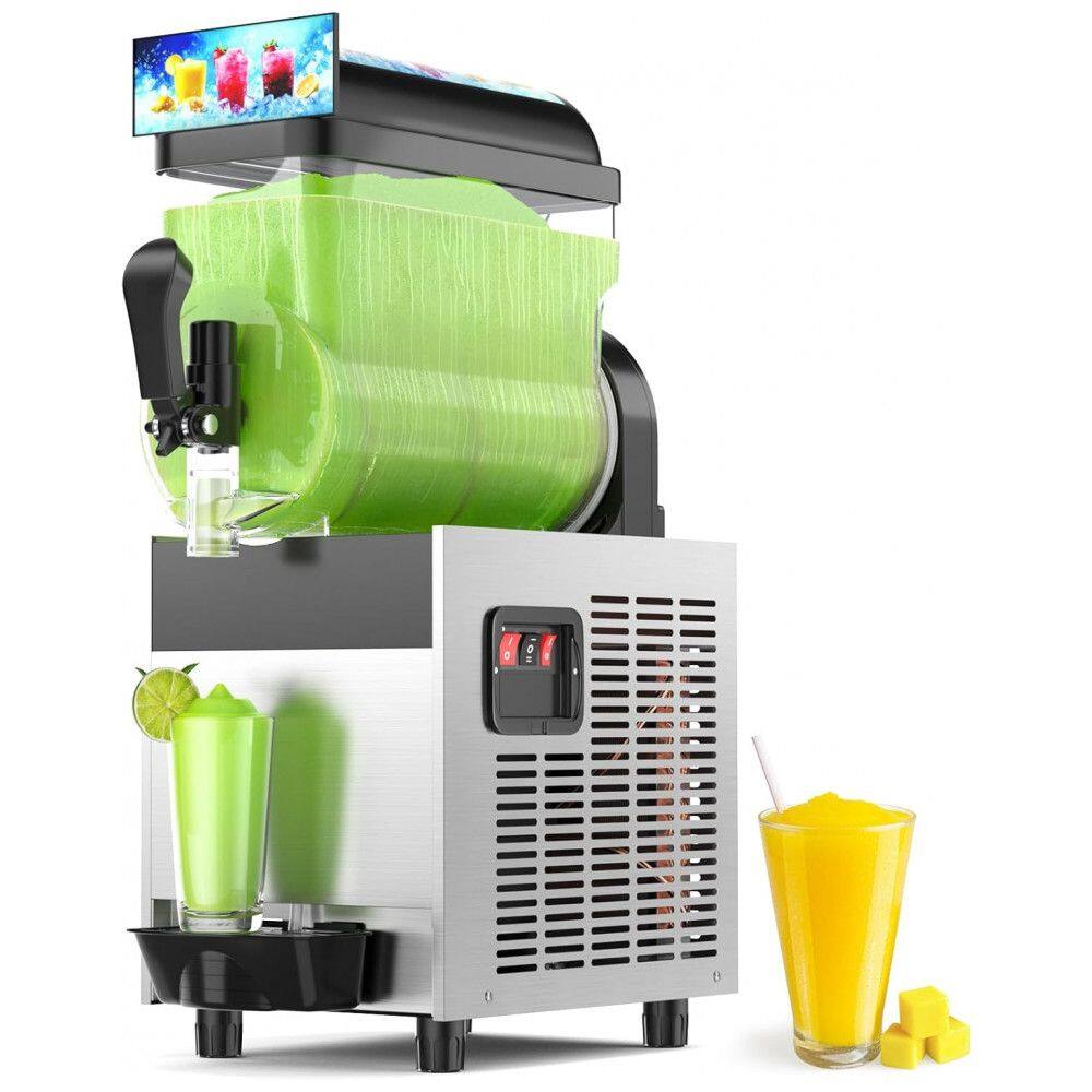 Máquina de Raspadinha 15L/4 Cal Commercial com Luz LED, Tanques de 15L para Margarita, Suco, Smoothie, Daiquiri, Coquetel