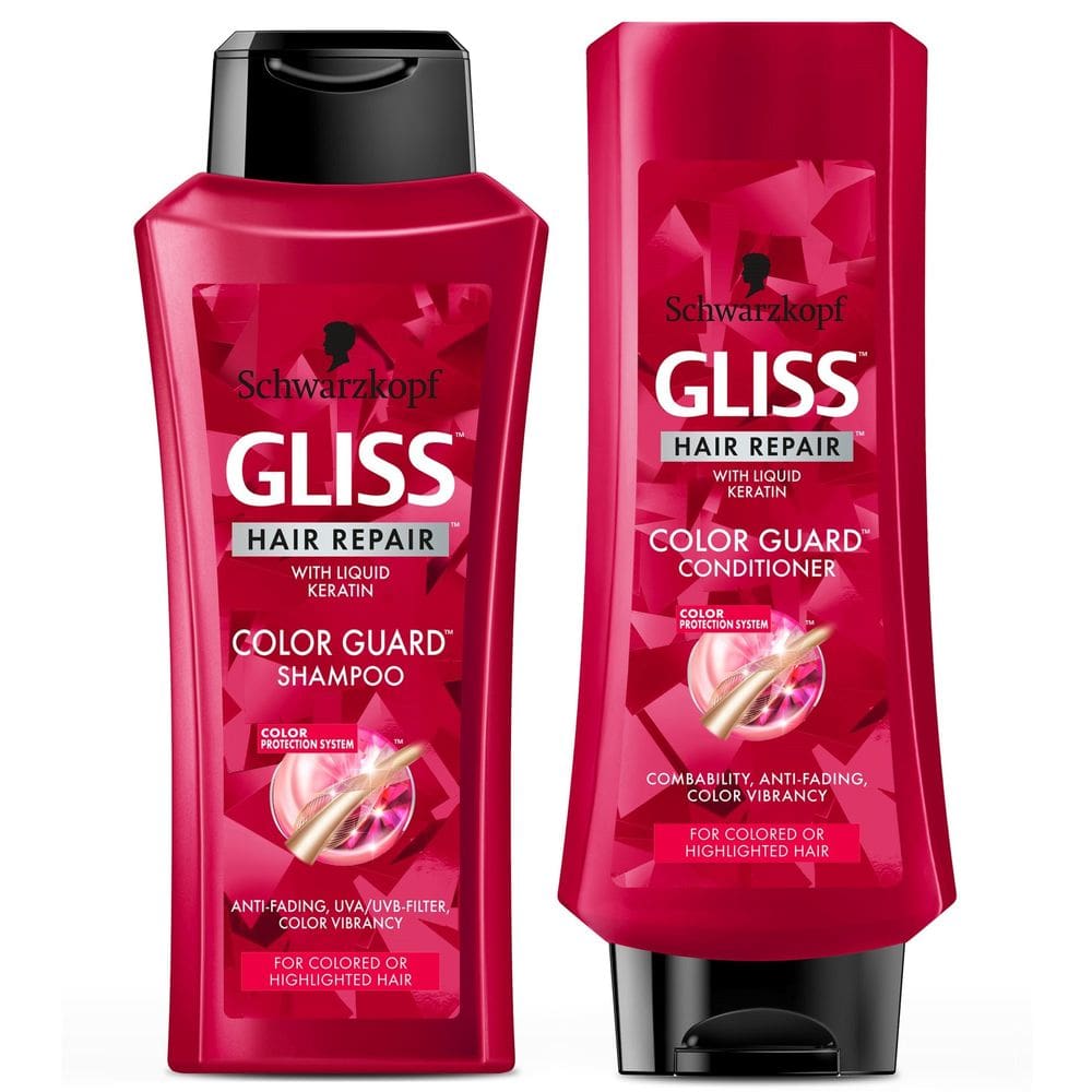 Conjunto de reparação capilar GLISS Color Guard Shampoo e Condicionador 400mL