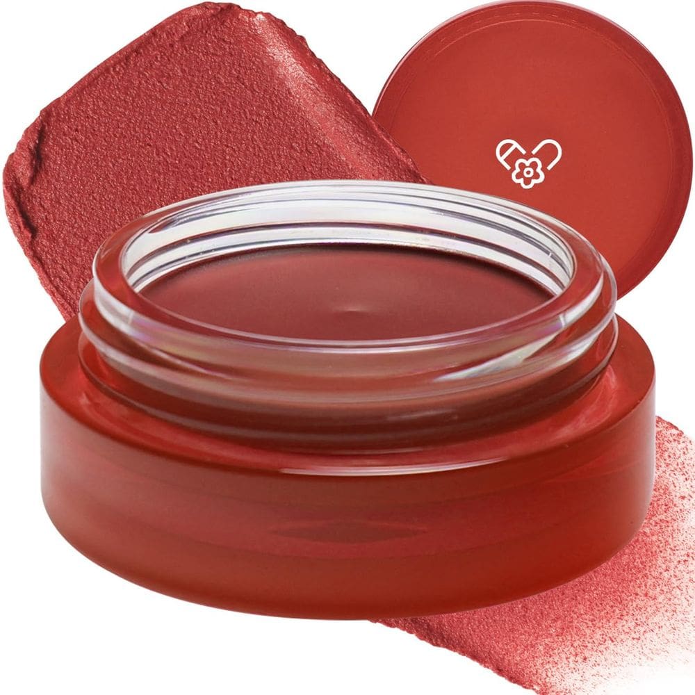 Blusher de bálsamo colorido AOU FLOOFY MATTE BALM para lábios e bochechas