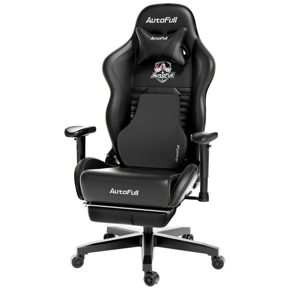 Cadeira de Escritório Gamer Giratória e Reclinável com Apoio Lombar Ergonômico, AUTOFULL, Cinza