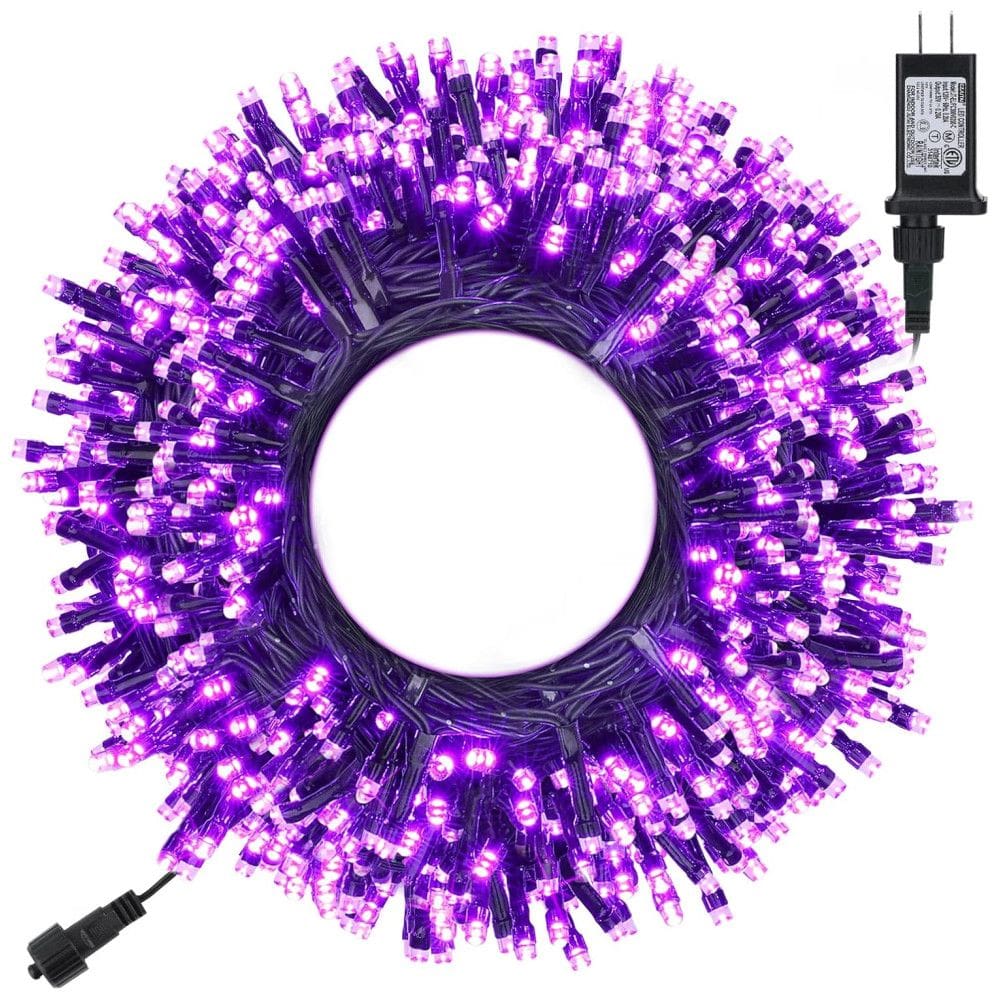 Pisca Pisca 350 LED 39 Metros com 8 Modos e Timer para Decoração de Halloween 110V, Roxo, Toodour