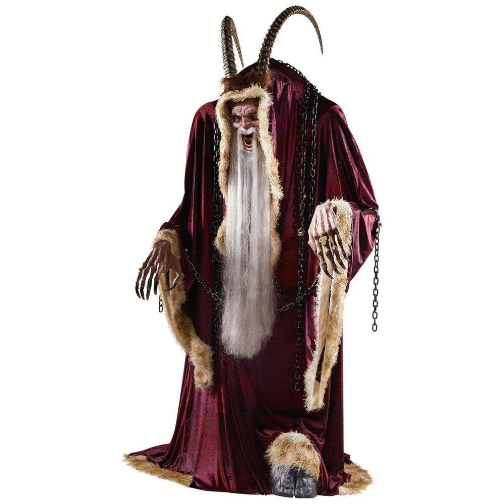 Animatronico de Espirito Krampus de Halloween para Decoração com Sons e Movimentos