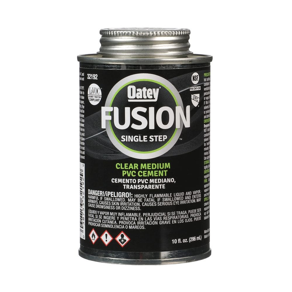Cimento de PVC Oatey Fusion One-Step Self-Priming 300mL Clear