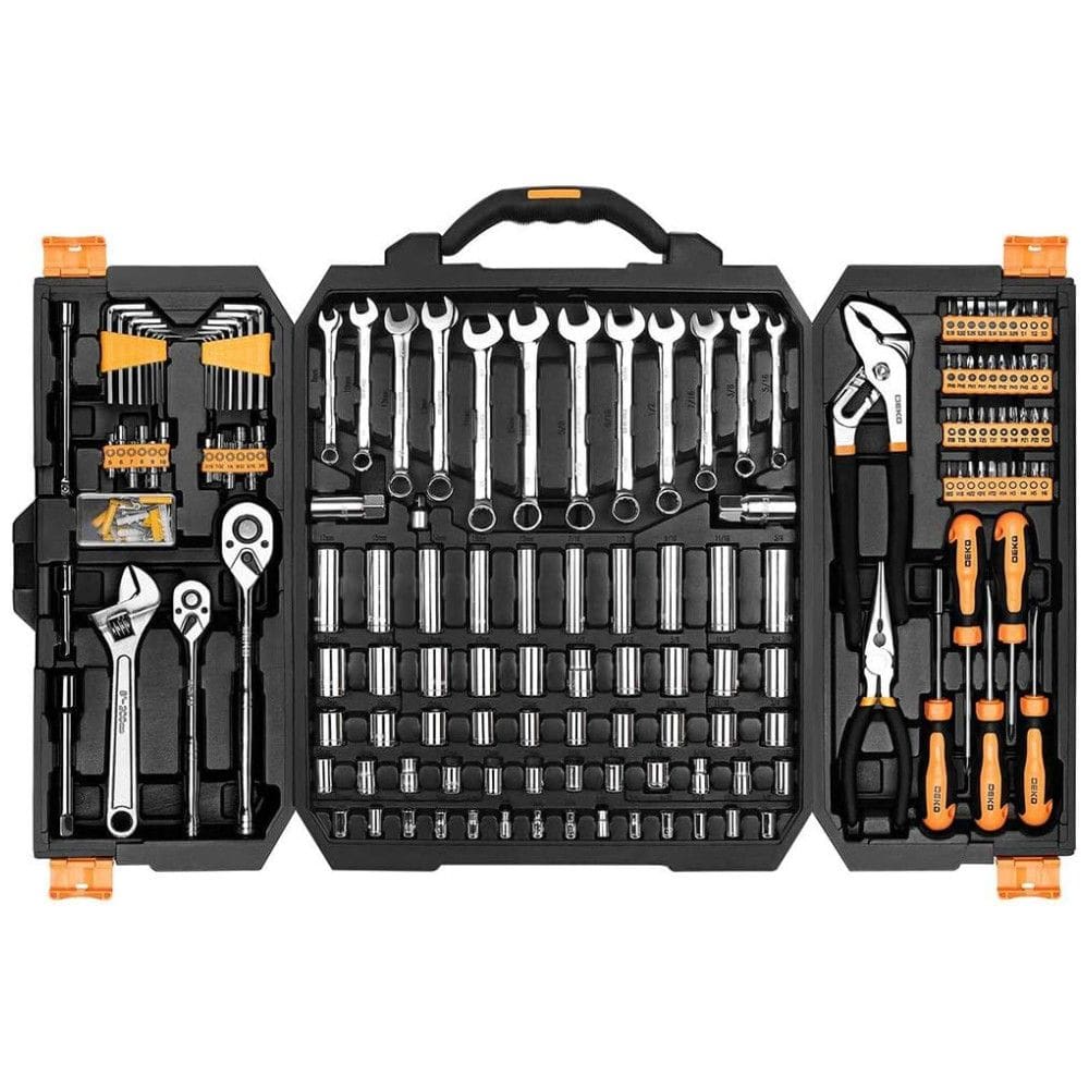Kit de Ferramentas com Maleta de zenamento,192 Peças, DEKOPRO 8542037480, Amarelo