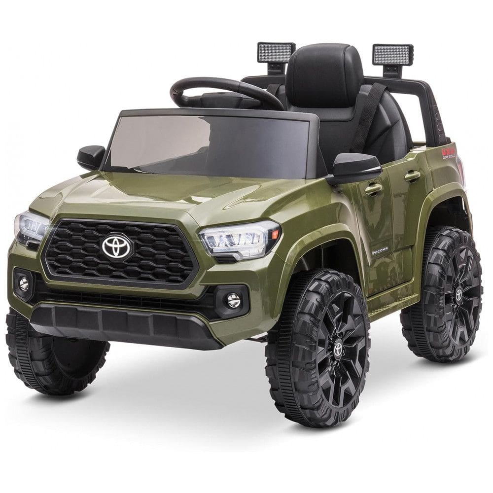 Carro Elétrico Infantil Toyota Tacoma a Bateria 12V com MP3, Luzes LED e Suspensão, Kidzone, Verde