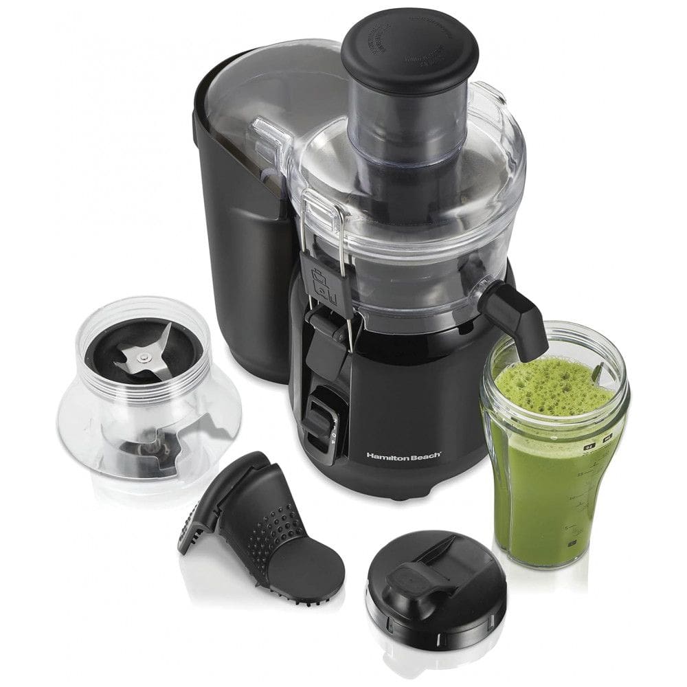 Centrífuga de Frutas e Liquidificador 2 em 1 Fácil de Limpar, 800W 110V, Hamilton Beach, Preto