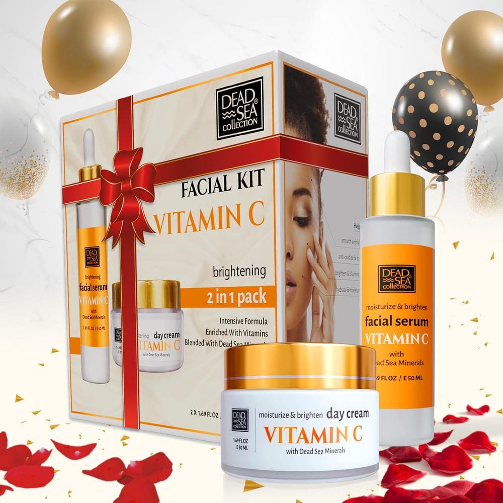 Conjunto de presentes Dead Sea Collection, creme de dia e soro com vitamina C