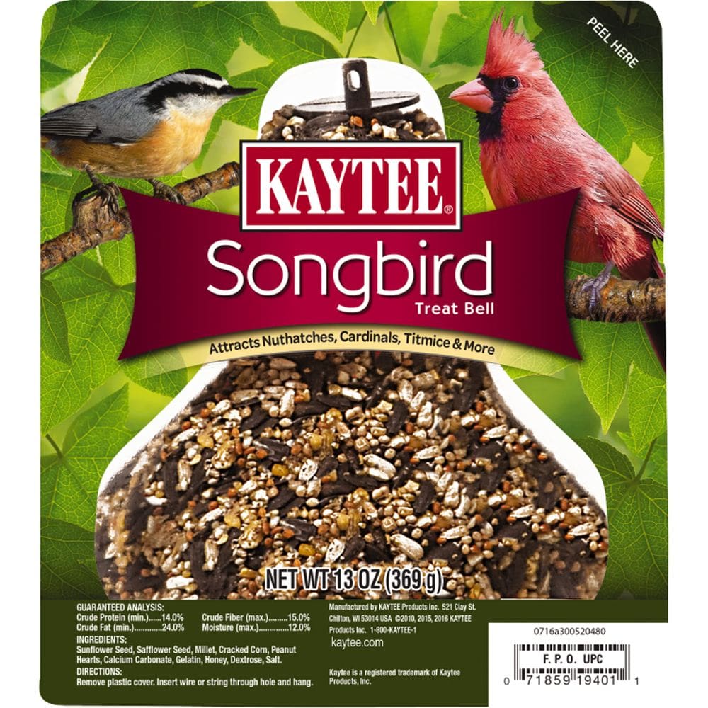 Songbird Seed Treat Bell Kaytee 369g pronto para pendurar