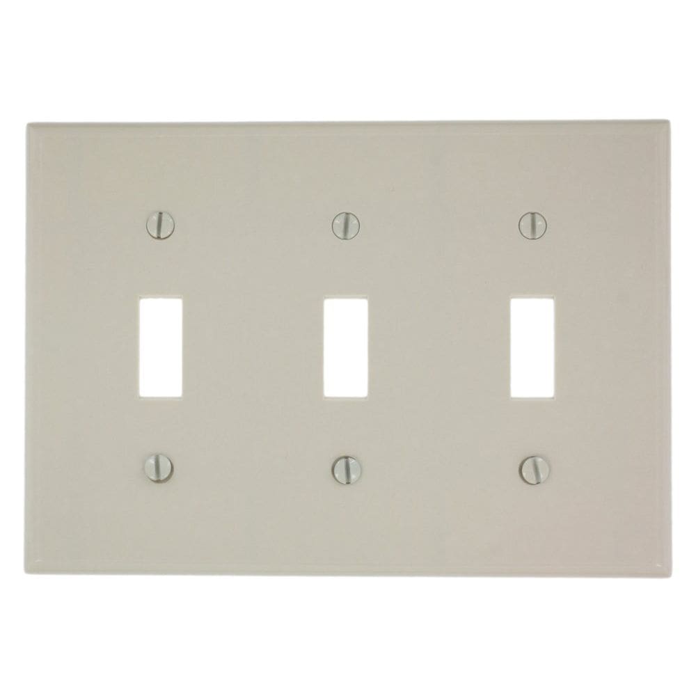 Wallplate Leviton 3-Gang Toggle Device Switch Thermoset