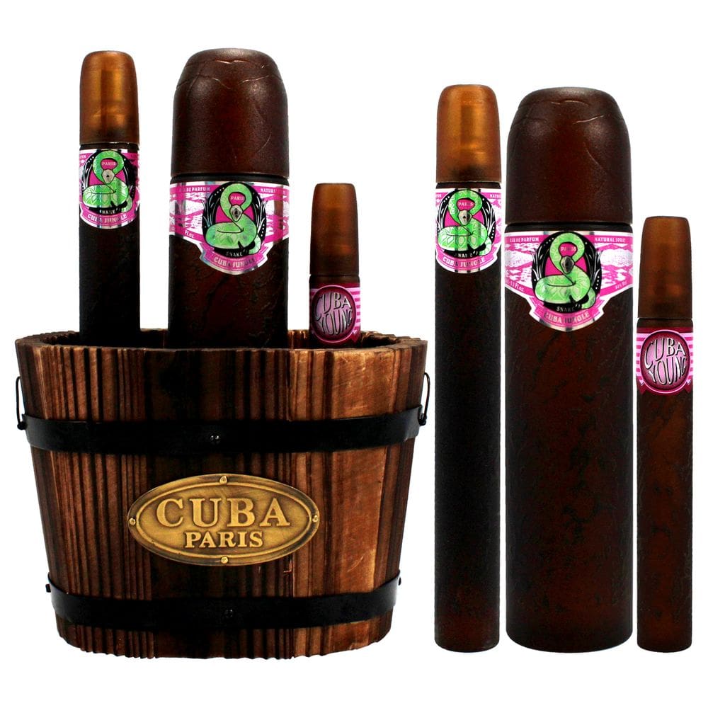 Conjunto de presente de 3 peças Perfume Cuba Jungle Snake para mulheres