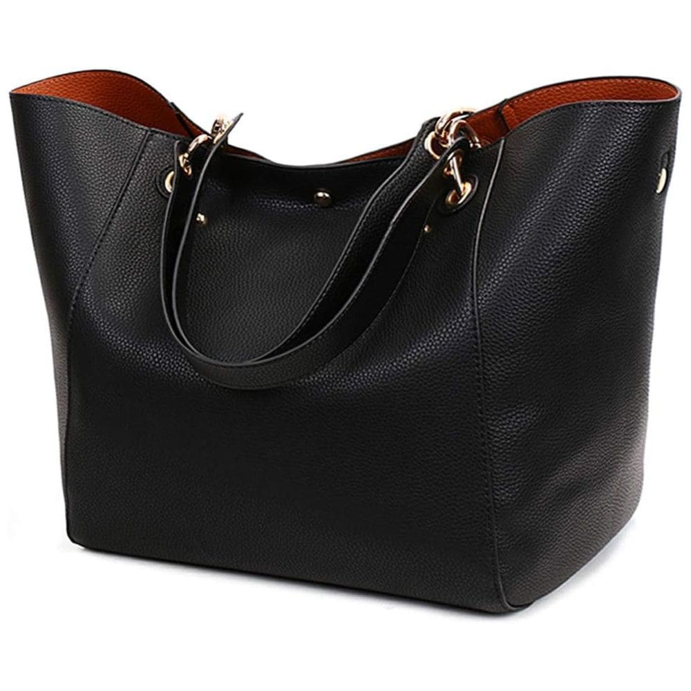 Pahajim Bolsa Feminina de Ombro em Couro Sintético e com Grande Capacidade, Azul