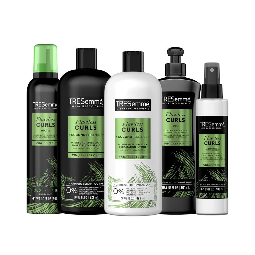 Shampoo para cabelos TRESemmé Flawless Curls, pacote com 5 unidades