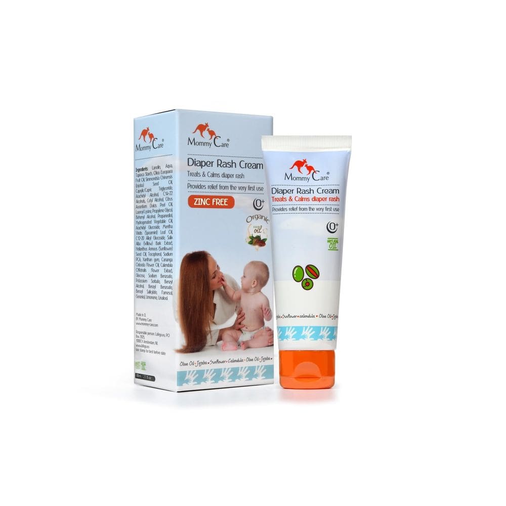 Creme para assaduras Mommy Care, sem zinco, 80 ml com jojoba e azeite de oliva