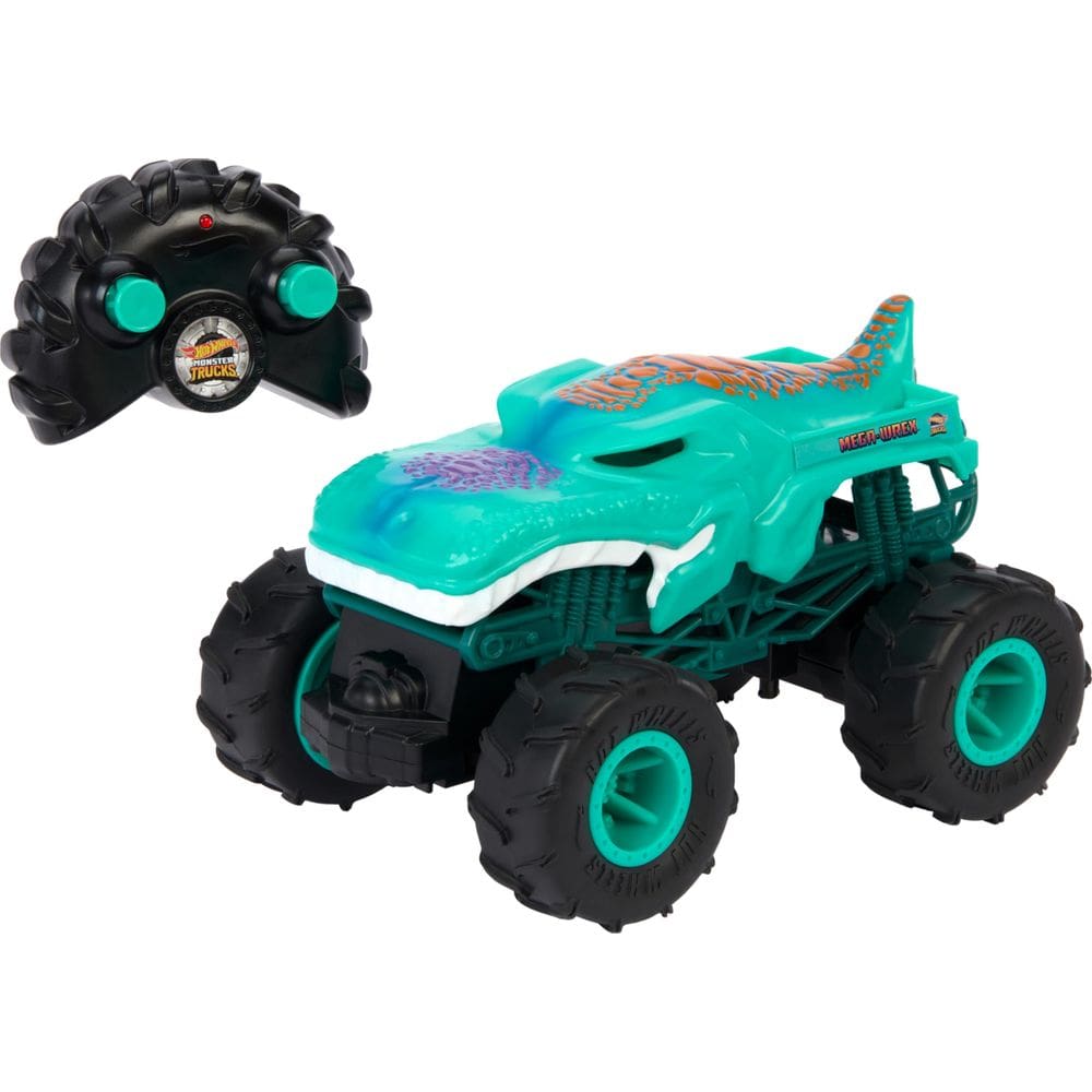 Brinquedo RC Hot Wheels Monster Trucks Mega-Wrex em escala 1:24