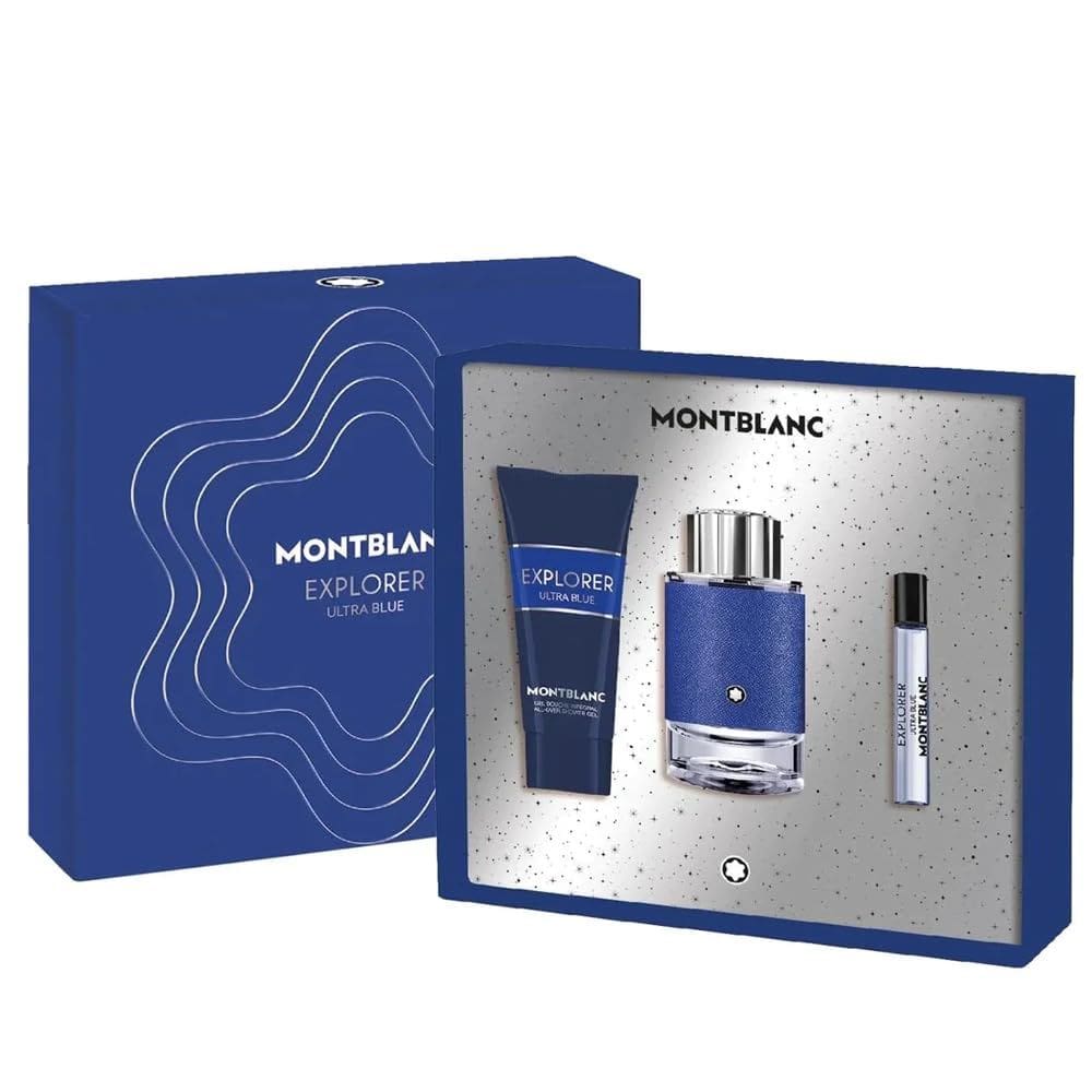 Conjunto de perfume Montblanc Explorer Ultra Blue para homens