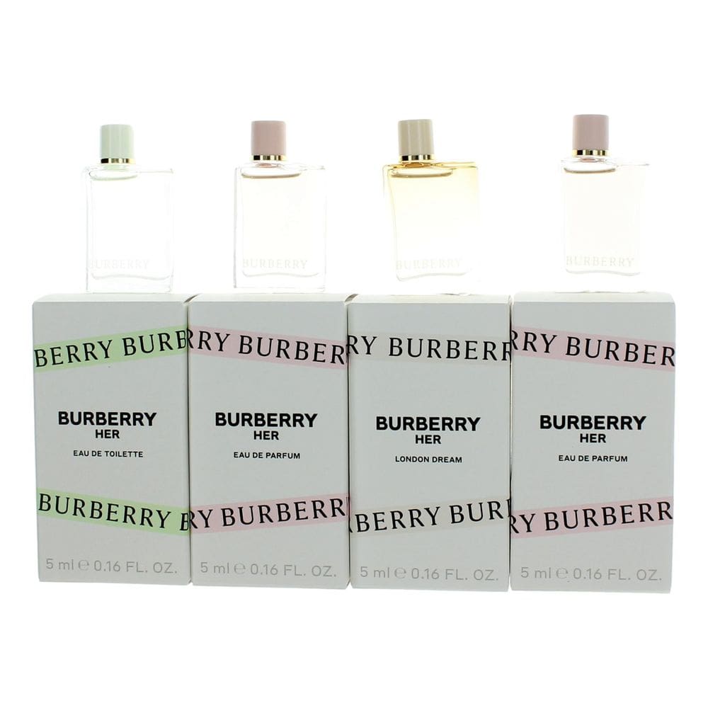 Mini conjunto de presentes Perfume Burberry Her Variety de 4 peças para mulheres