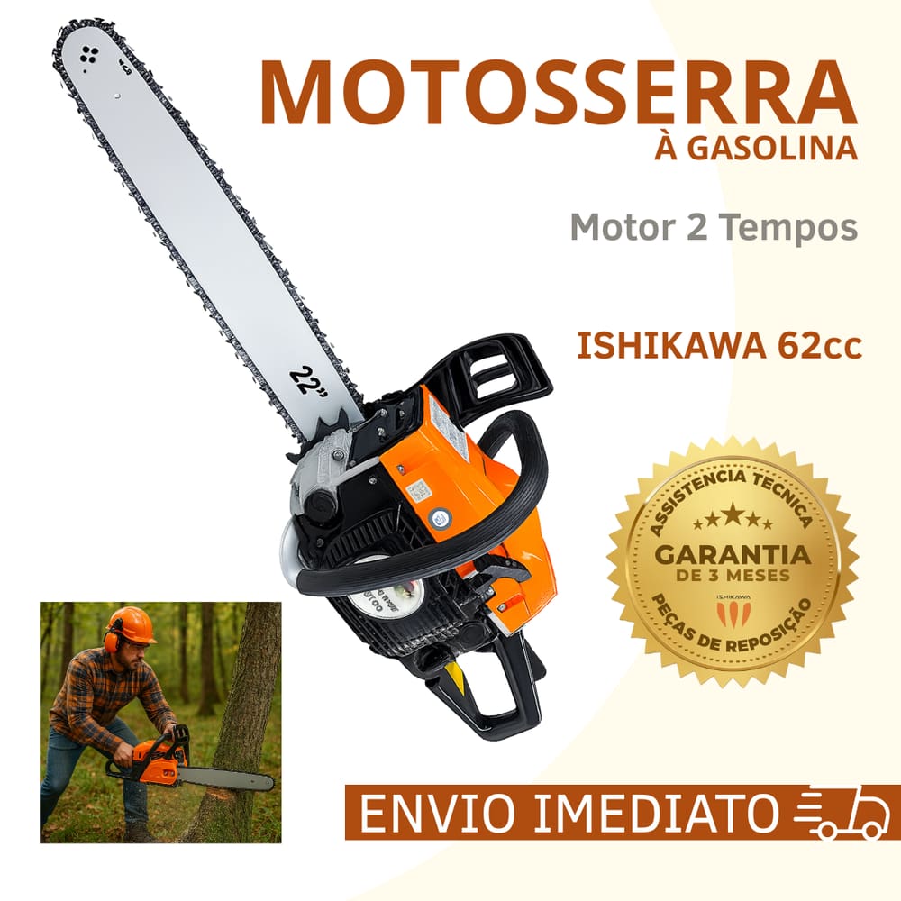 Motosserra Á Gasolina 62cc Sabregigante Corte Super Pontente