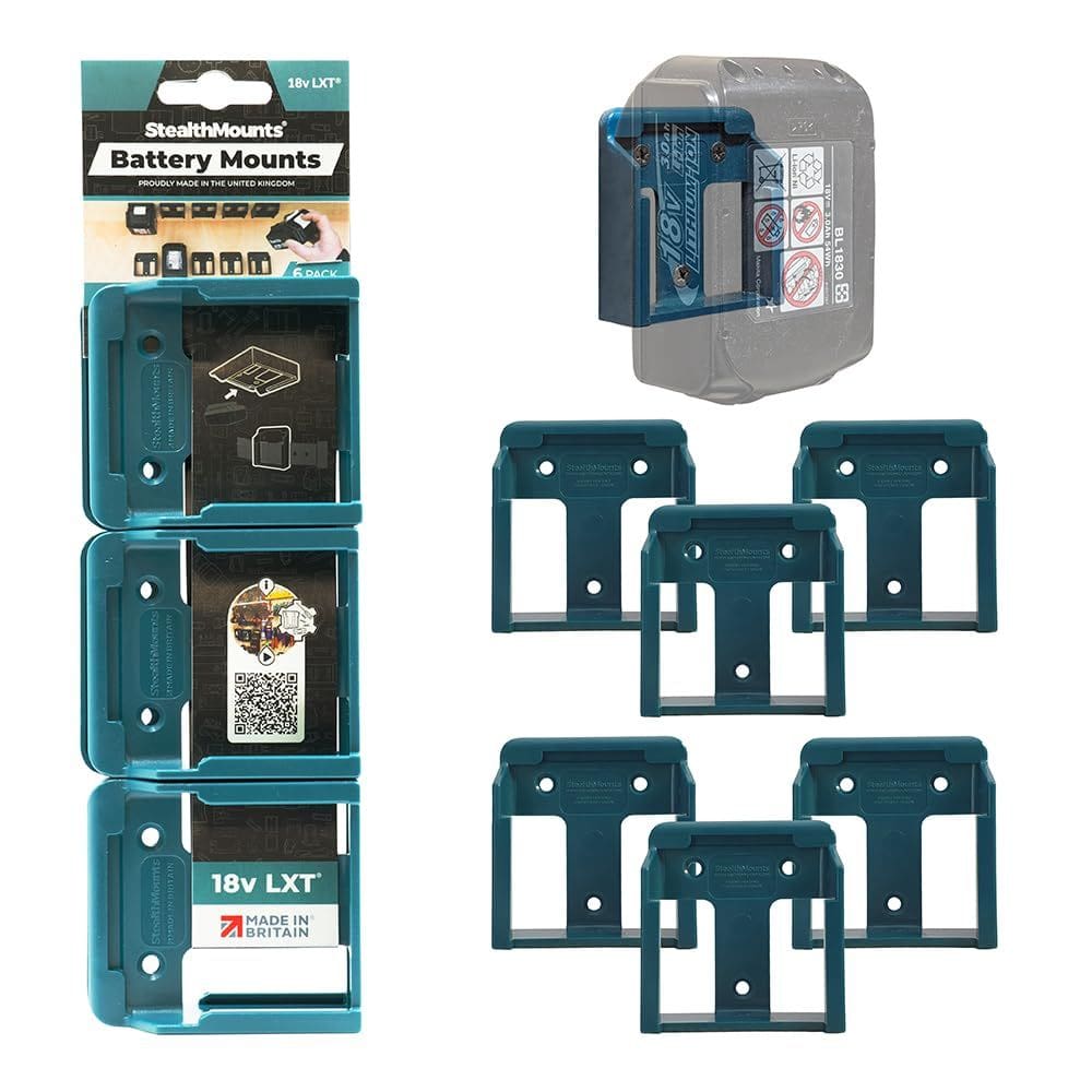 Portabaterías StealthMounts Compatible con Makita 18V Paquete de 6