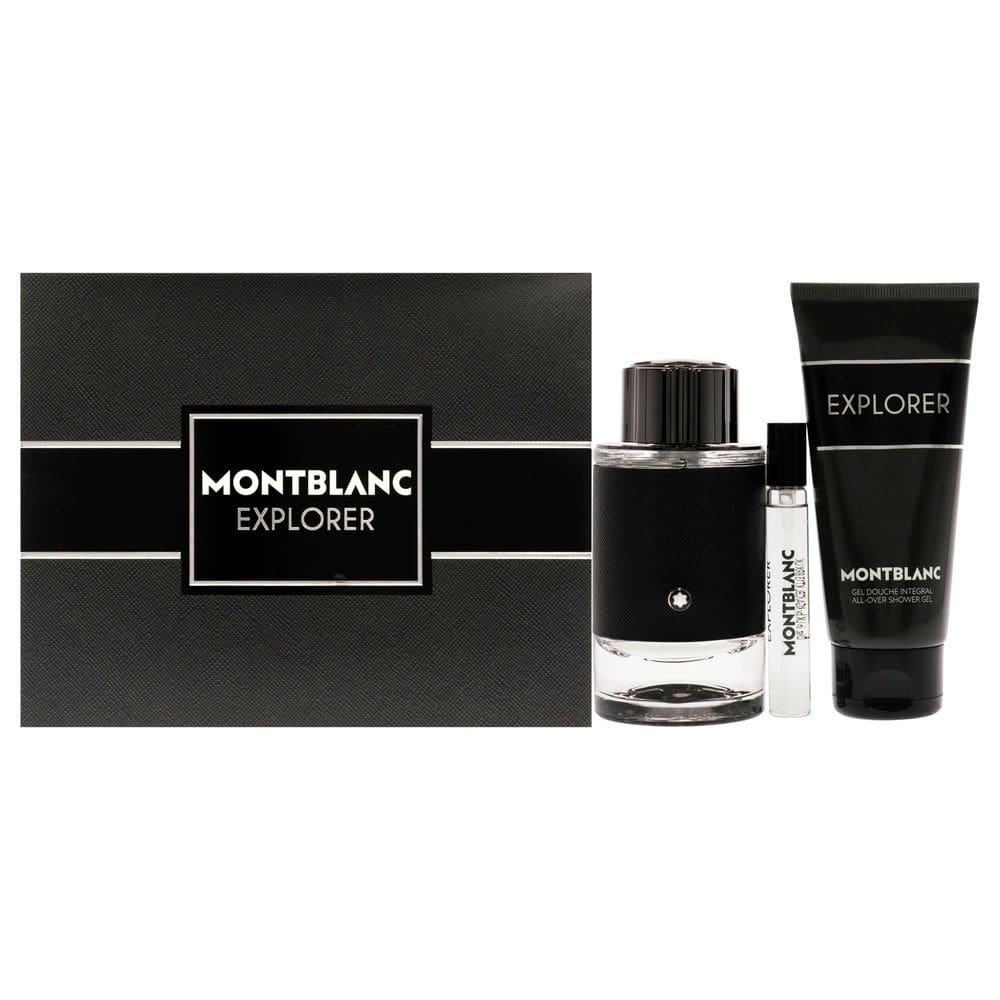 Perfume Montblanc Explorer Eau de Parfum 100ml, conjunto de 3 peças