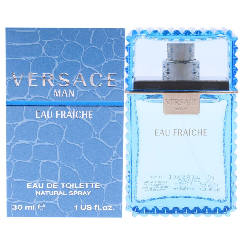Perfume Versace Man Eau Fraiche para homens, pacote com 2