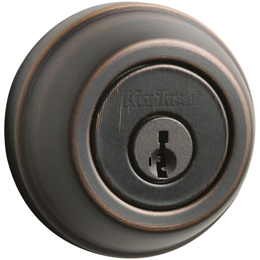 Cerradura Kwikset 780 Cerrojo de Cilindro Simple Bronce Veneciano