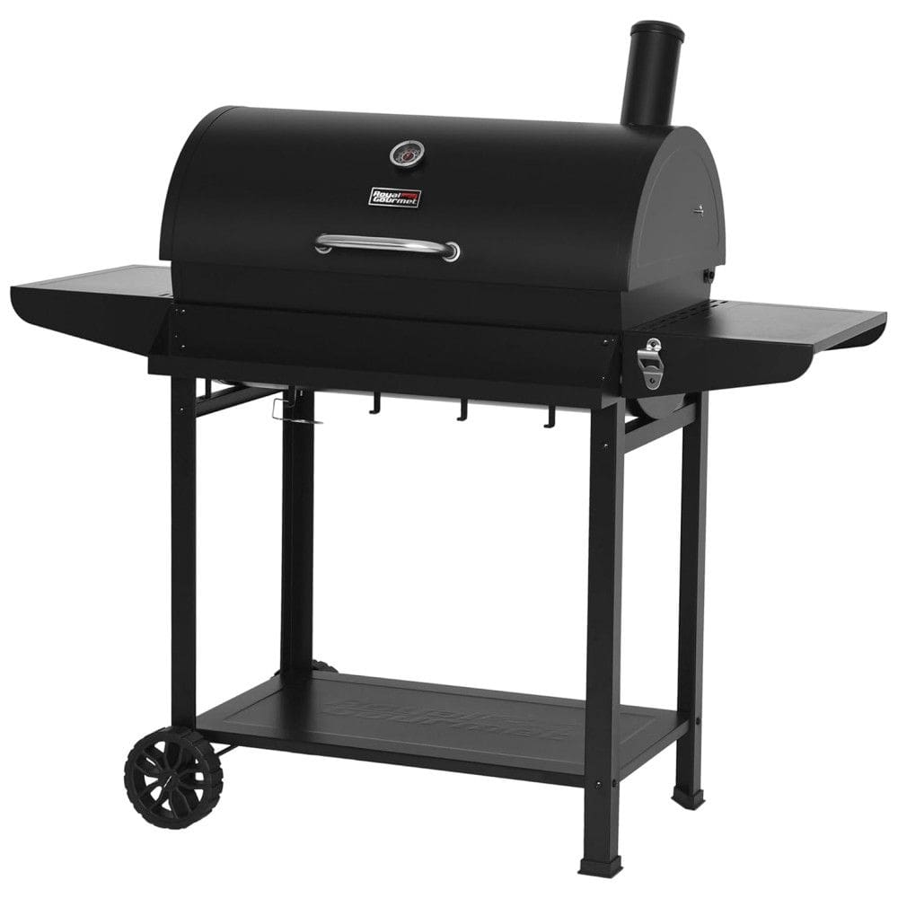Churrasqueira a Carvão com Cesta Frontal e Rodas para Quintais ao Ar Livre, Royal Gourmet CC1830T, Preta