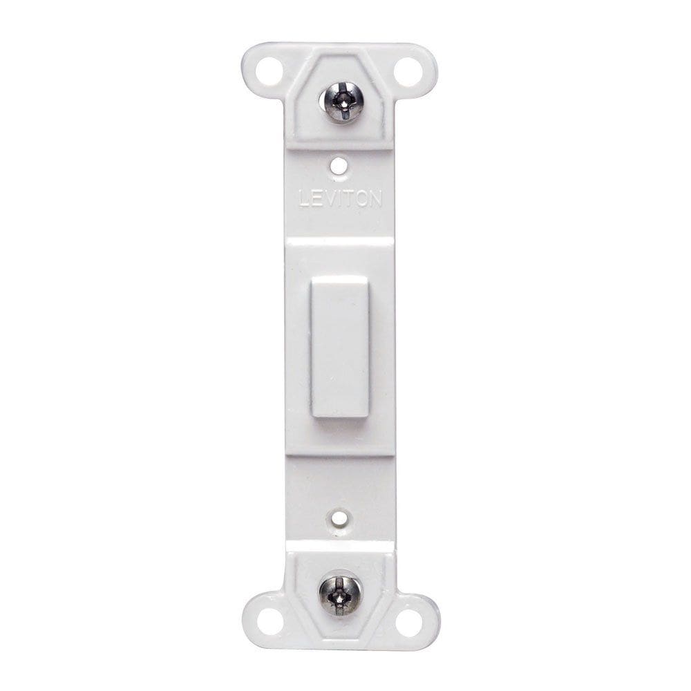 Placa adaptadora de plástico Leviton Toggle em branco, sem orifício, branca