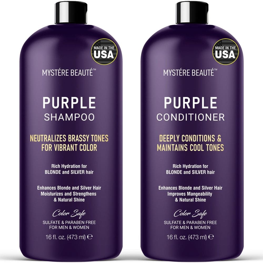 Conjunto de shampoo e condicionador MYSTÉRE BEAUTÉ Purple 480mL