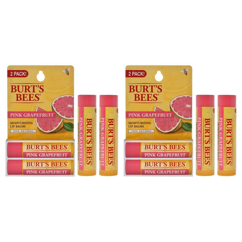 Pacote duplo de hidratante labial Burts Bees Pink Grapefruit