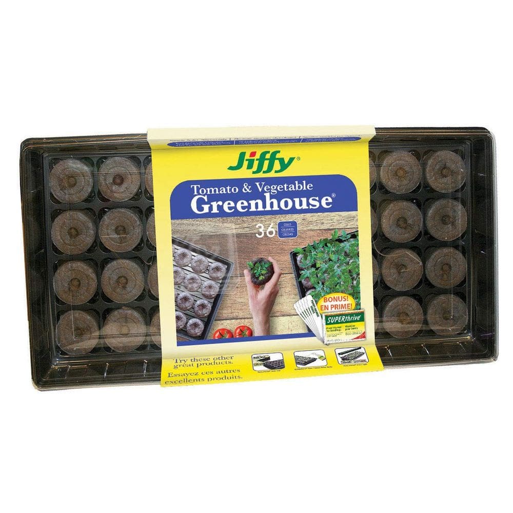 Plante a estufa de tomate Jiffy Seed com 36 pellets biodegradáveis