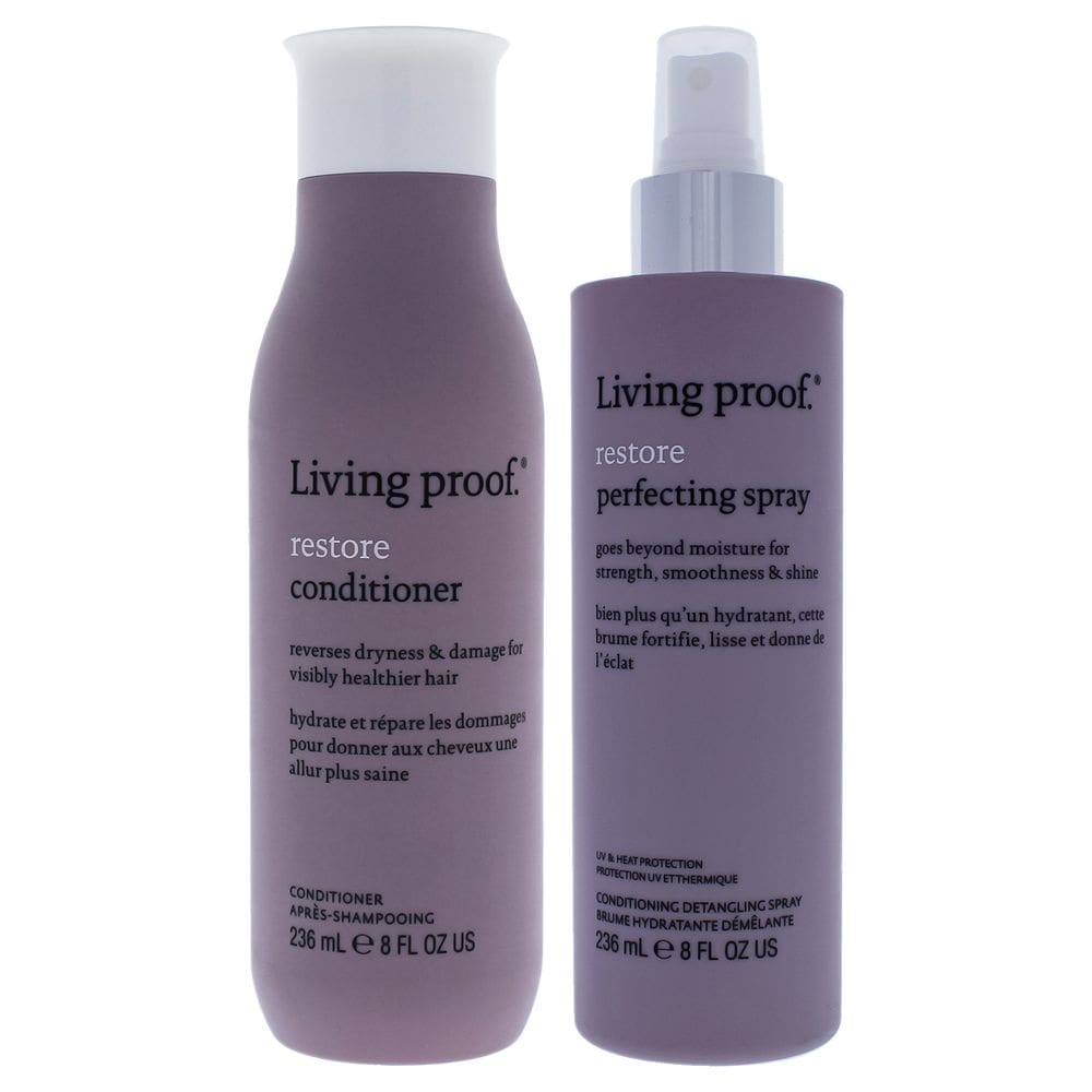 Kit de restauração Living Proof unissex com shampoo e condicionador