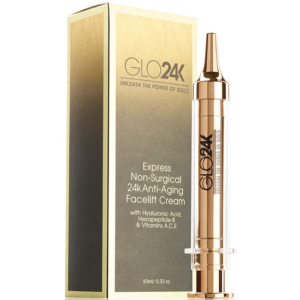Creme Facelift GLO24K Instant com ouro 24k, ácido hialurônico