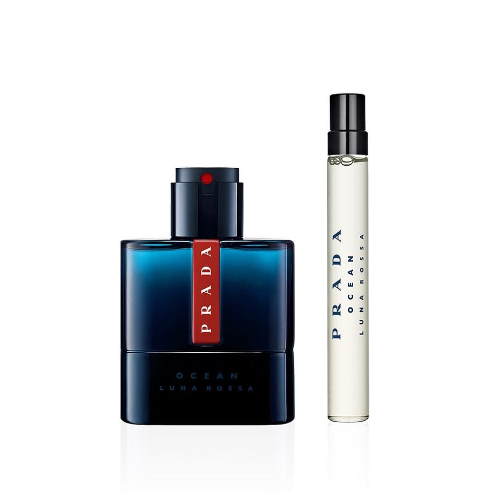 Conjunto de 2 peças de perfume PRADA LUNA ROSSA OCEAN para homens de 100 ml