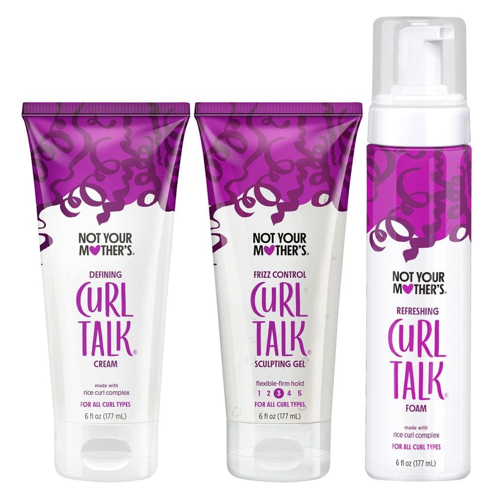 Hair Care Not Your Mother`s Curl Talk, pacote com 3 unidades Frizz Control