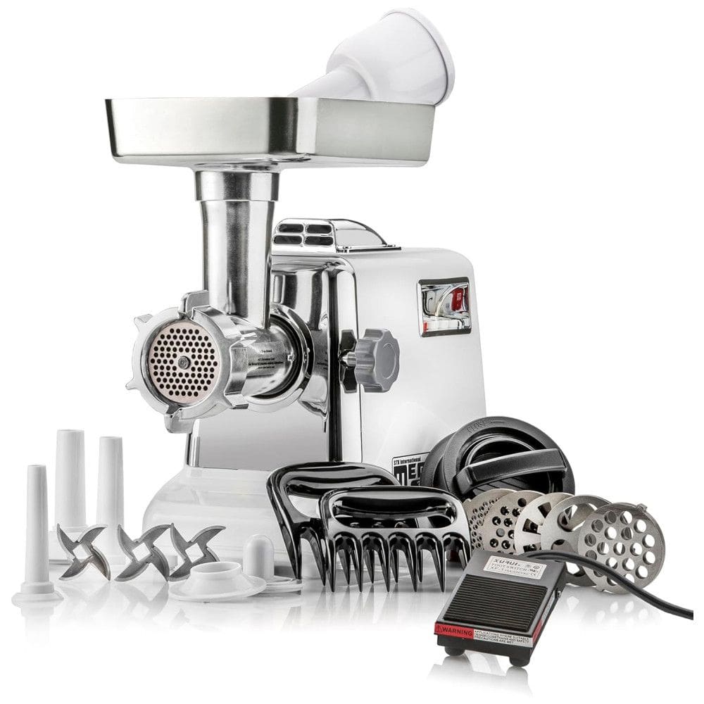 Moedor de Carne Elétrico 5 em 1 Profissional, 4 Lâminas para Moagem, Aço Inoxidável, 1200W, 110v, STX INTERNATIONAL STX 3000 MF PL, Prateado