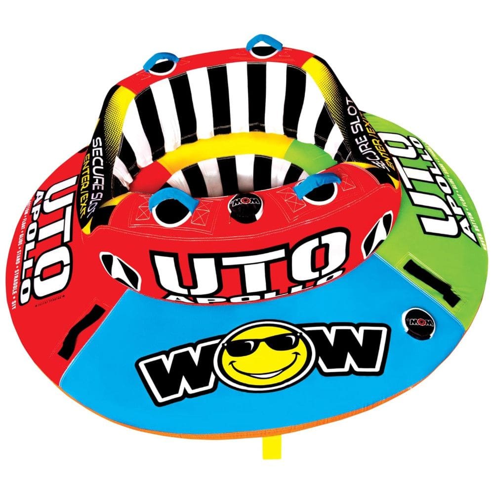 Boia Rebocável Inflável Para 2 Pessoas, Resistente, WOW SPORTS, Vermelho