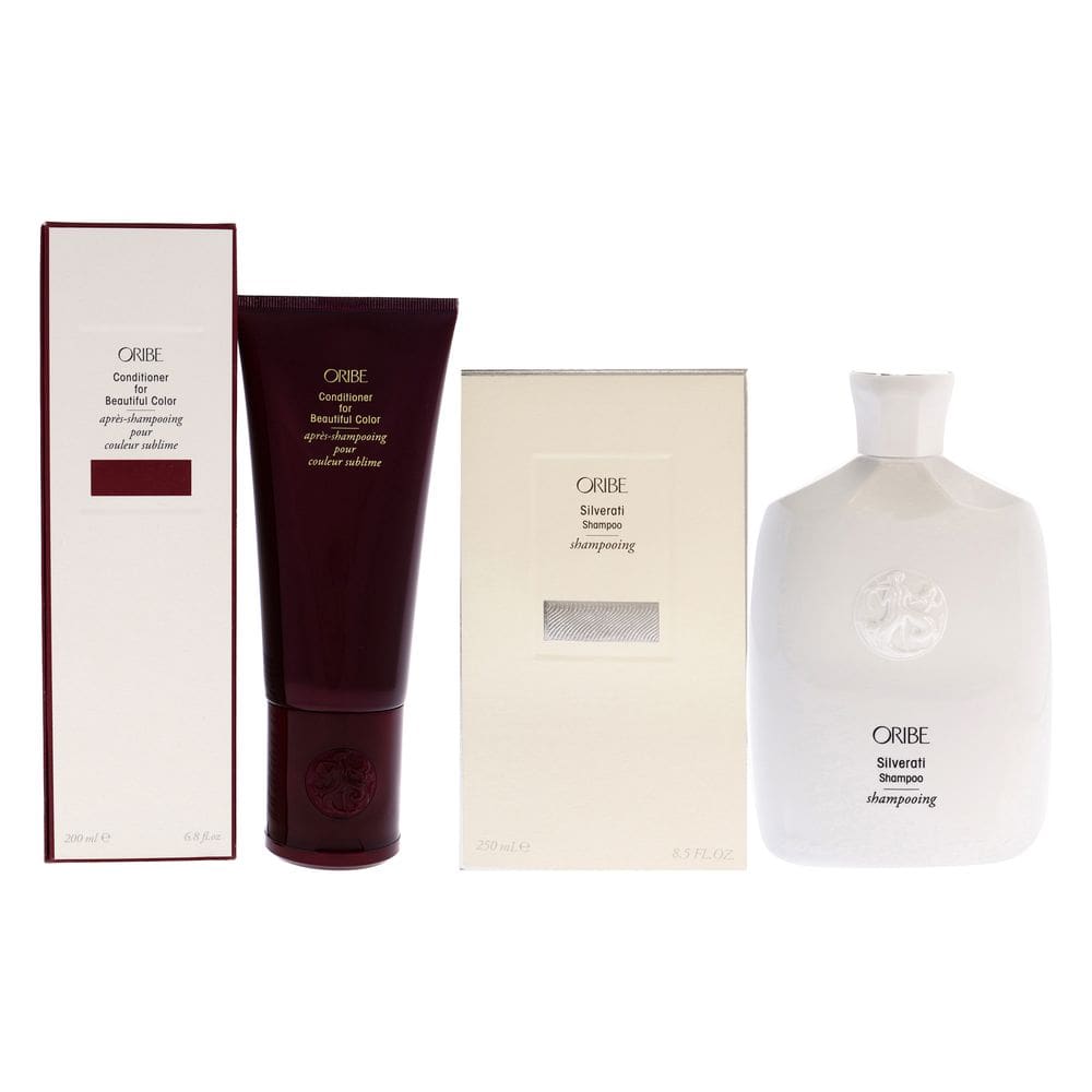 Kit de cuidados com o cabelo Oribe Beautiful Color Conditioner e Shampoo Silverati