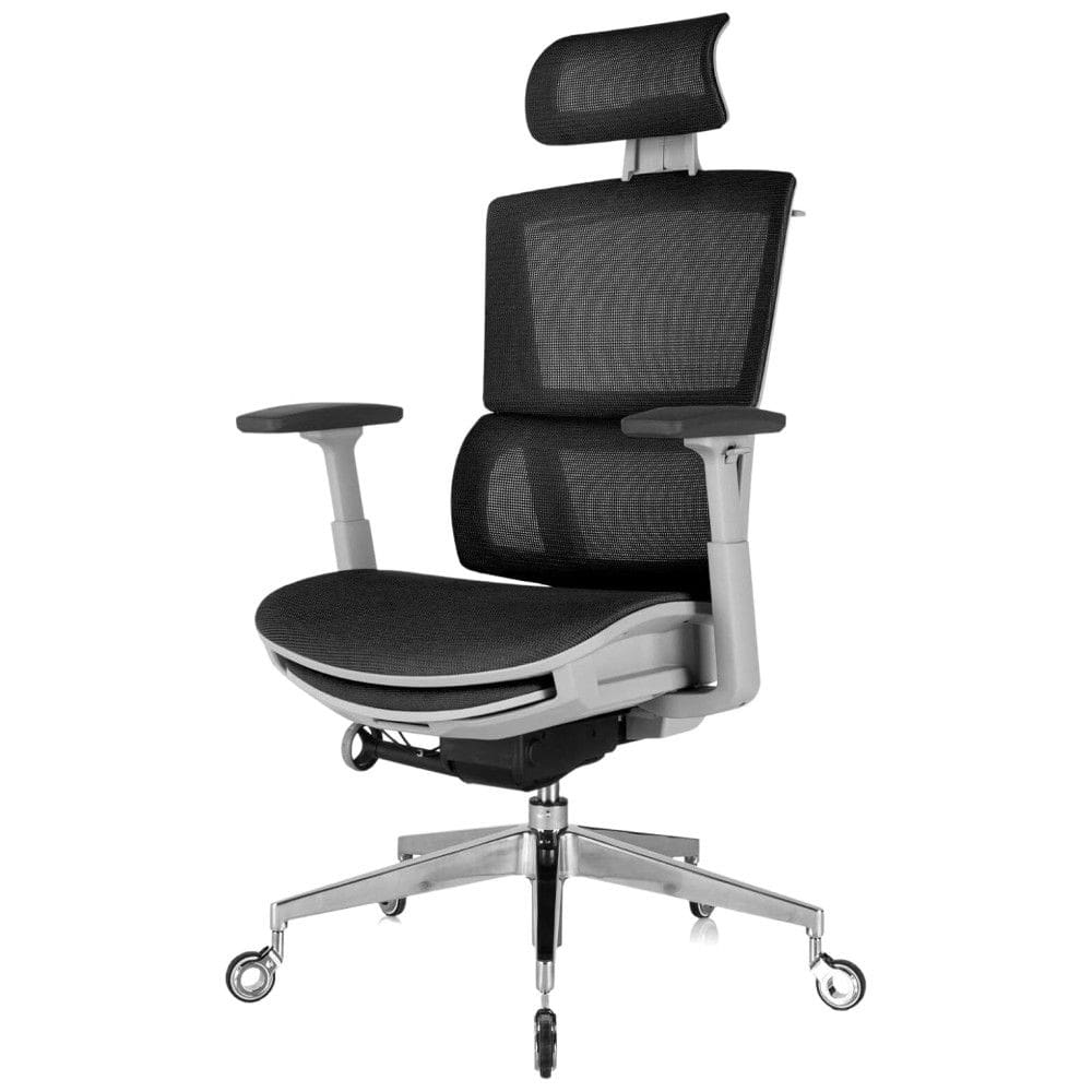 Cadeira de Escritório Ergonômica com Apoio para os Pés e Lombar, Nouhaus Rewind, Preto