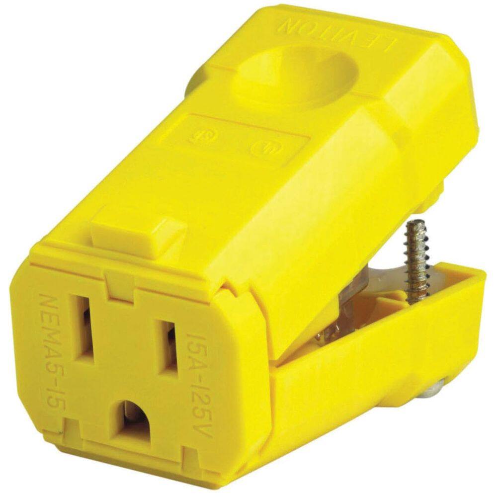 Conector de cabo Leviton 021-05259-0PB 125V 15A 2P 3W Nema 5-15R