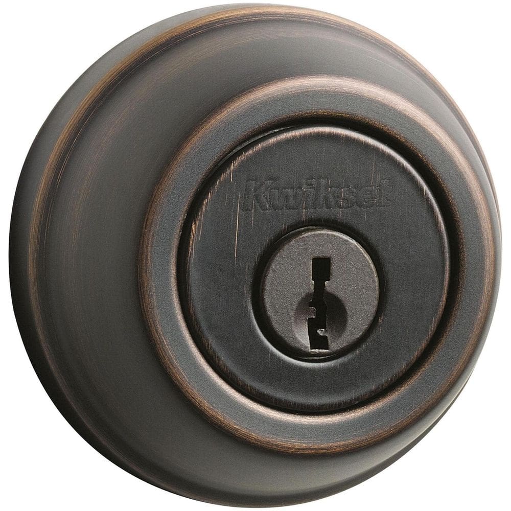 Deadbolt Lock Kwikset 780 STRKP de cilindro único em bronze