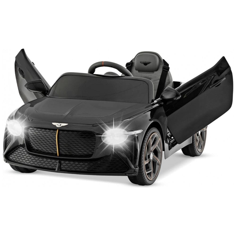 Carro Elétrico Infantil a Bateria com Controle Remoto, Portas de Tesoura, Luzes e Efeitos Sonoros, 12V, Costzon, Preto