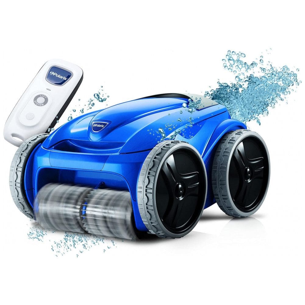 Robô Limpador de Piscina com Cabo Giratório, Controle Remoto, Escalada de Parede e Sucção Forte, Polaris 9550, Azul
