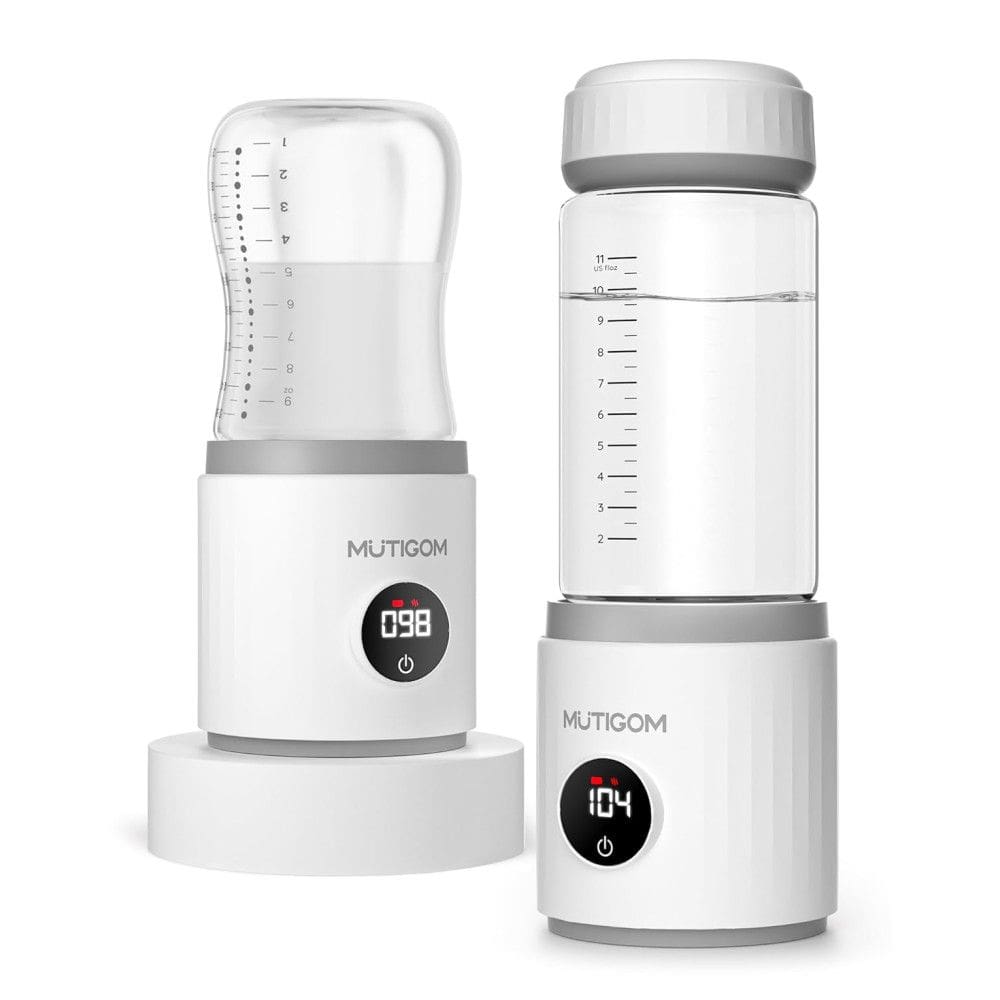 Aquecedor de Mamadeiras Portátil Recarregável para Leite Materno ou Fórmula, 110V, MUTIGOM, Branco