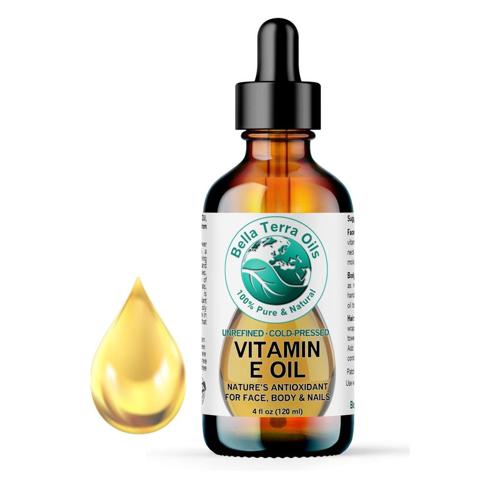 Óleo de vitamina E Óleos Bella Terra 120ml de tocoferol D-alfa orgânico